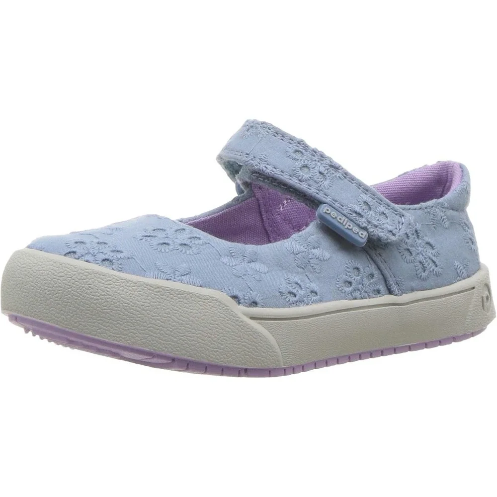 PEDIPED Flex Fit Barbara Eyelet Mary Jane Shoe Blue girls‎ size 1